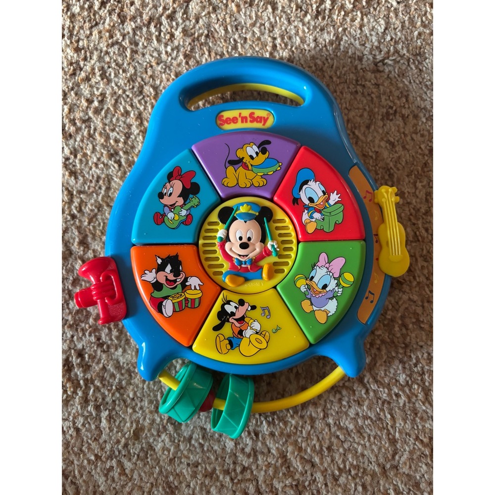 Vintage Disney Mickey Mouse & Friends See n Say Musical Toy Mattel Fisher Price